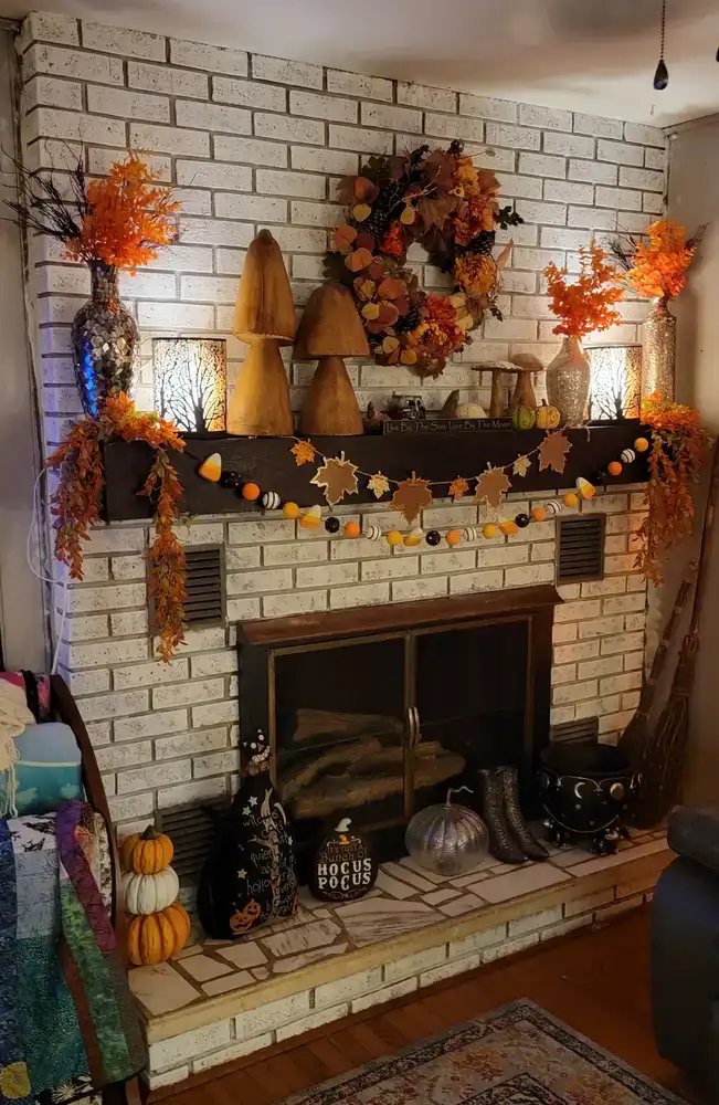 Fireplace after