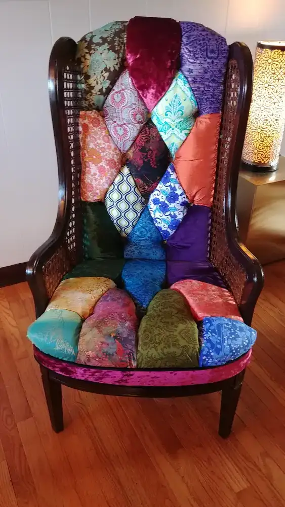 Quilt chair after